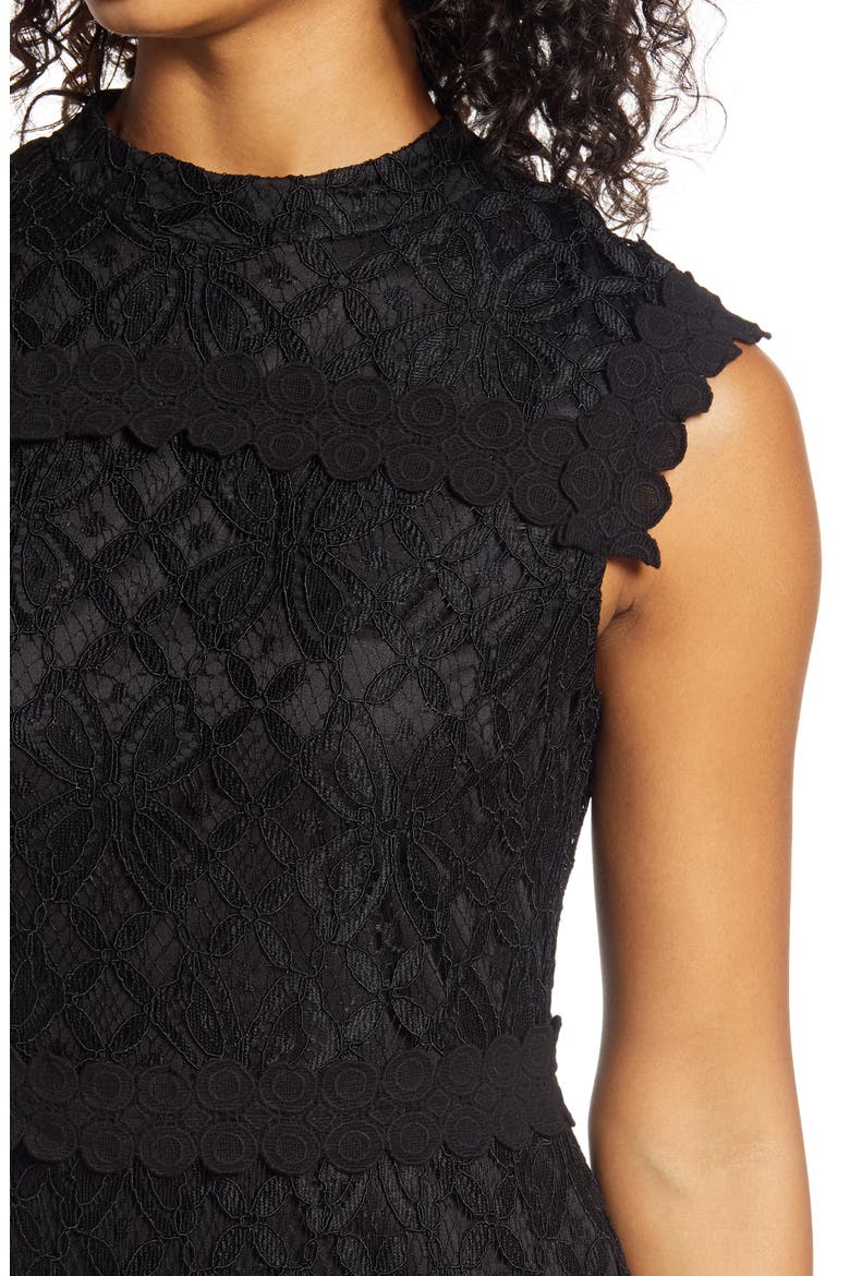 Lace Sheath Dress, Alternate, color, BLACK