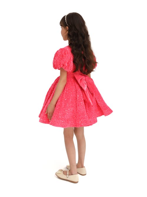 Mimi Tutu Paraiso Puff-sleeve Dress In Fuchsia