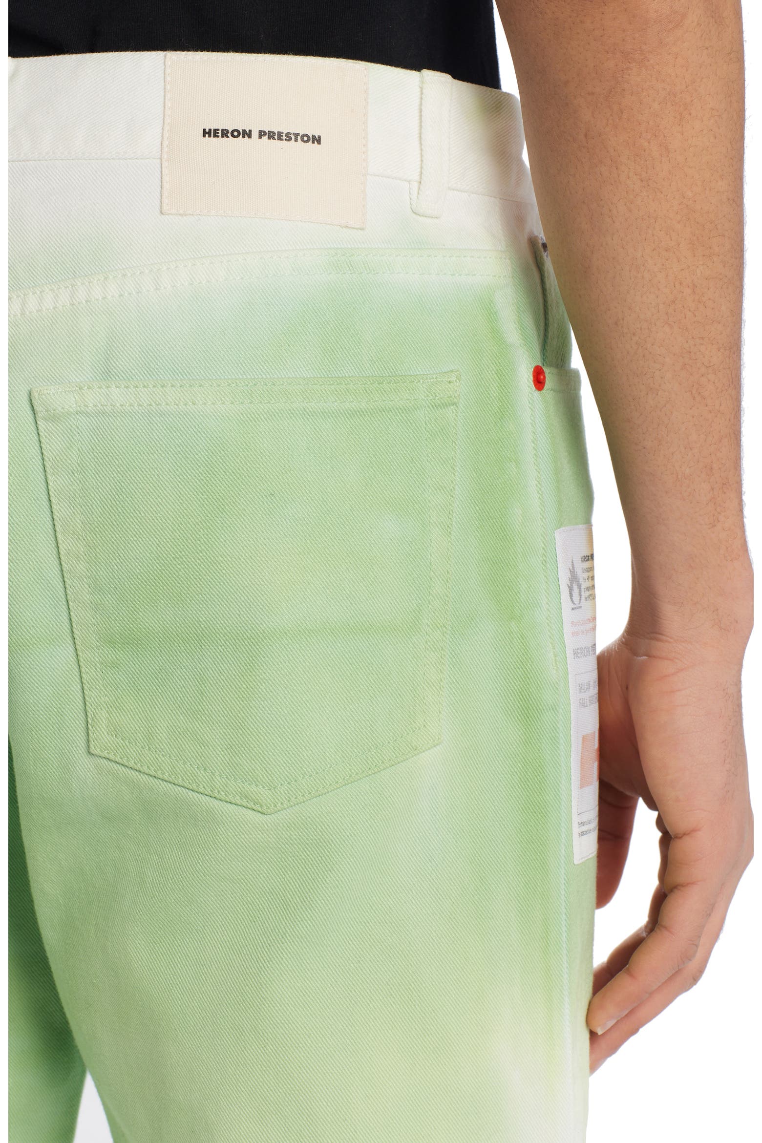 Good Status Labels Heron Preston Logo Label Tie Dye Carpenter Jeans (Men) | Nordstrom