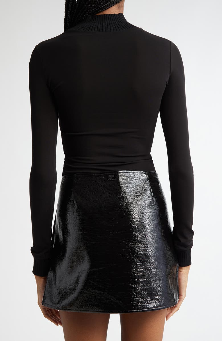 Courrèges Re-Edition Second Skin Top, Alternate, color, Black