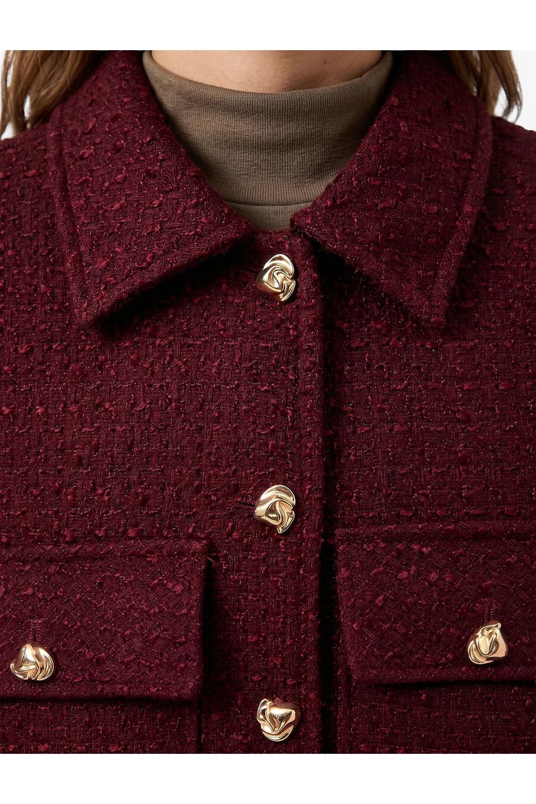 Tweed Jacket, Alternate, color, BORDEUX
