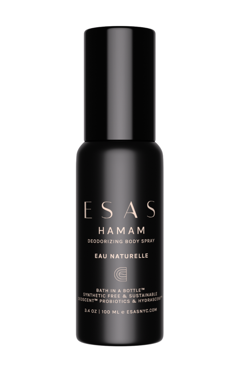 Esas NYC Eau Naturelle Hamam Organic Deo Body Spray - Warm Tonka & Vanilla Cashmere, Main, color, Black
