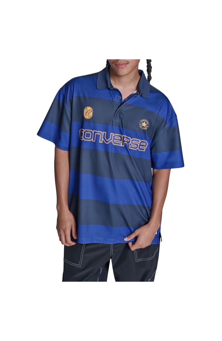 Converse Retro Chuck Short Sleeve Polo Shirt, Main, color, Converse Blue Multi