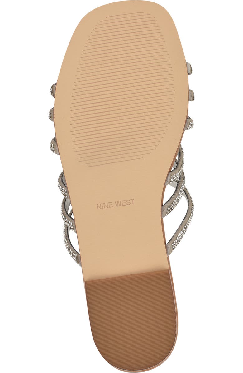 Nine West Timy Slide Sandal, Alternate, color, Silver
