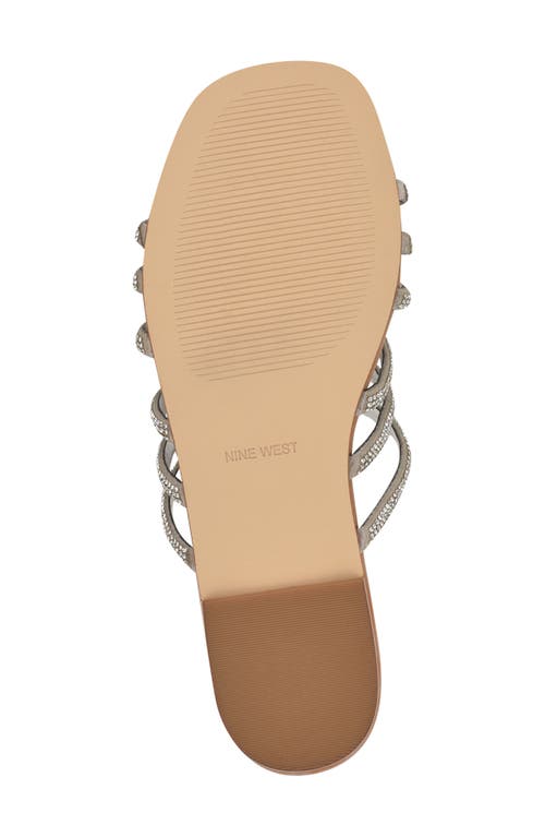 Shop Nine West Timy Slide Sandal In Silver