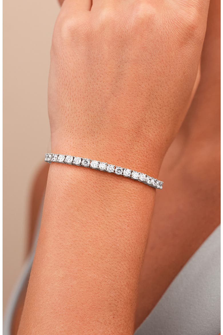 Jadon Cubic Zirconia Tennis Bracelet, Alternate, color, SILVER