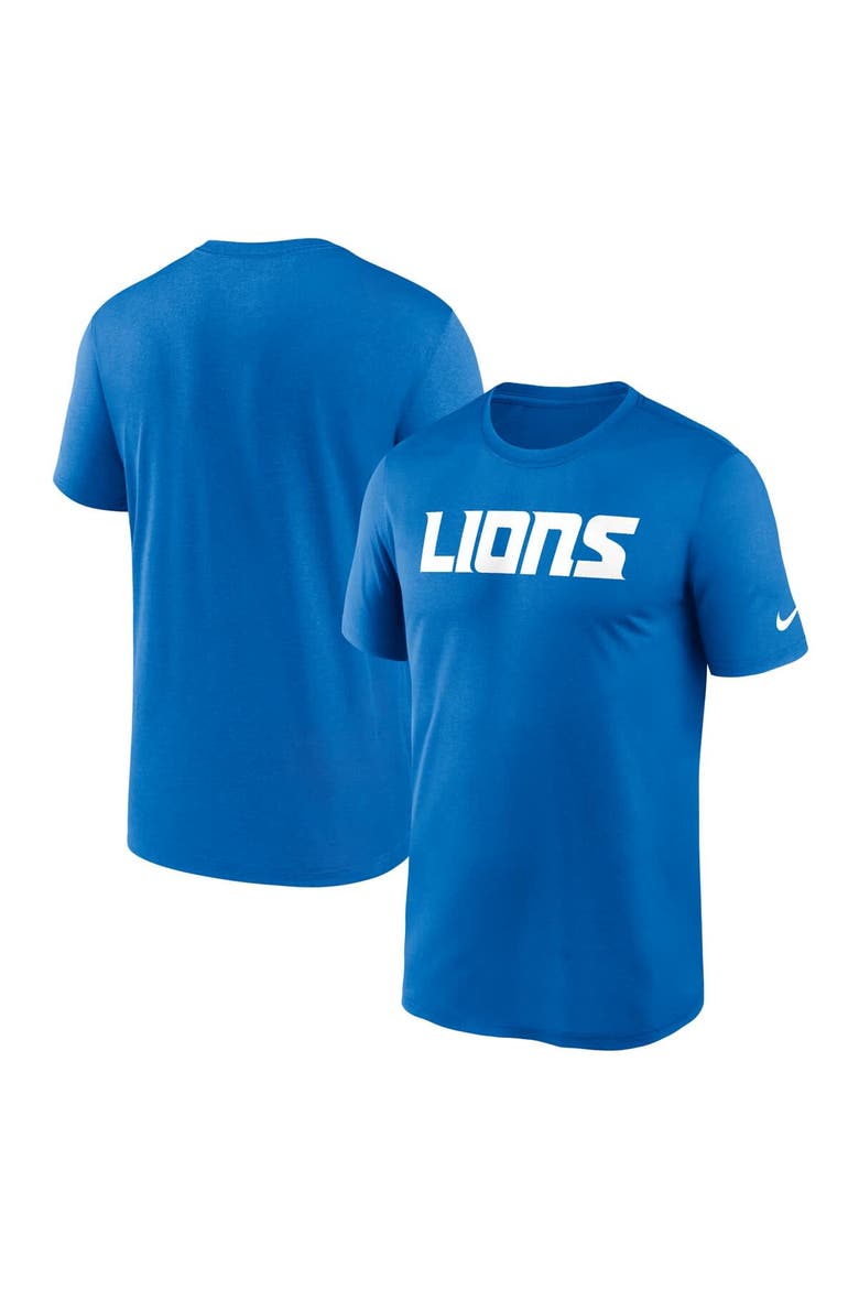 Men's Nike Blue Detroit Lions Primetime Legend Wordmark Performance T-Shirt, Main, color, Blue