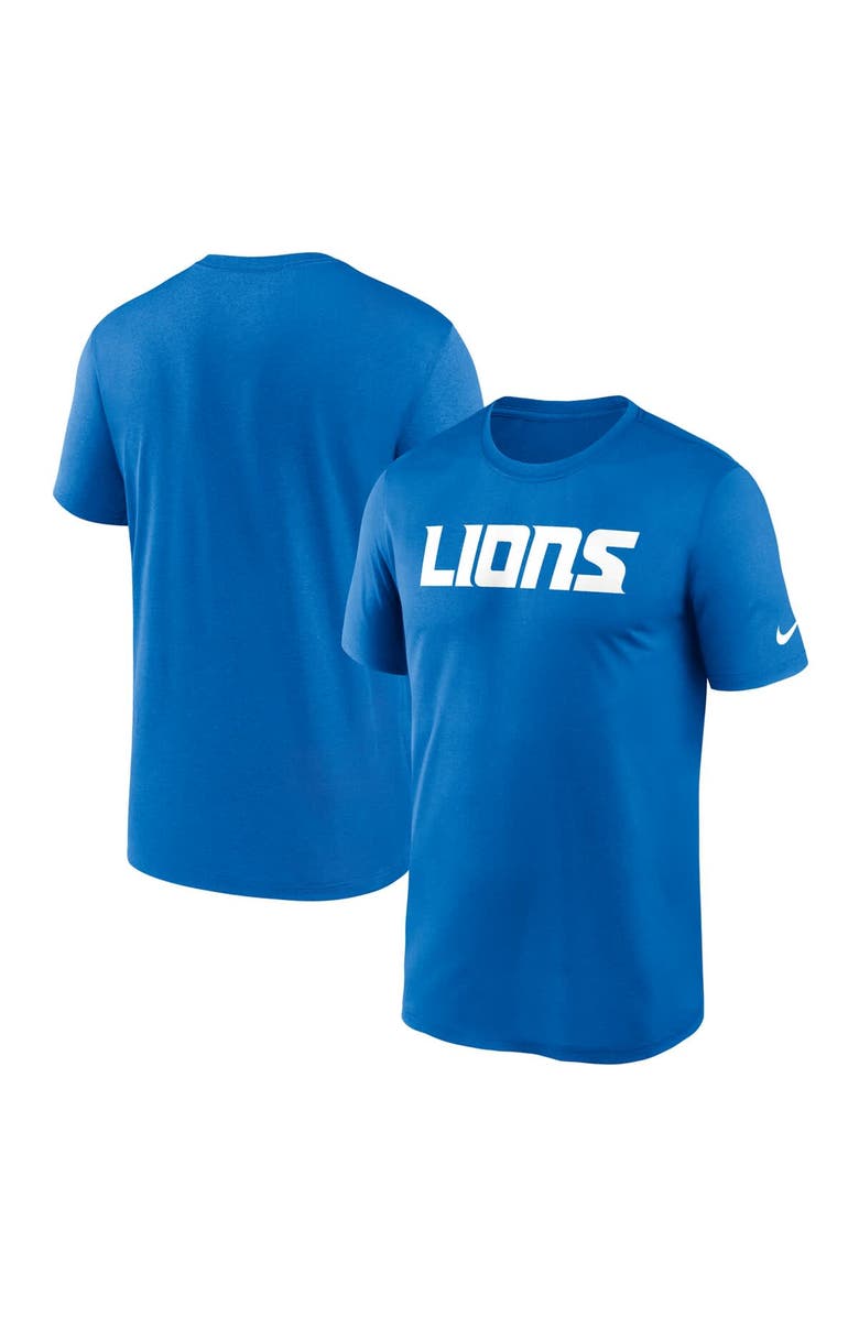 Nike Men's Nike Blue Detroit Lions Primetime Legend Wordmark Performance T-Shirt, Main, color, Blue