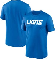 Nike Men's Nike Blue Detroit Lions Primetime Legend Wordmark Performance T-Shirt