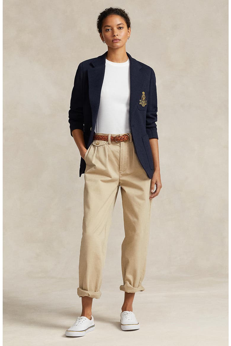 Logo Crest Blazer, Alternate, color, PARK AVENUE NAVY