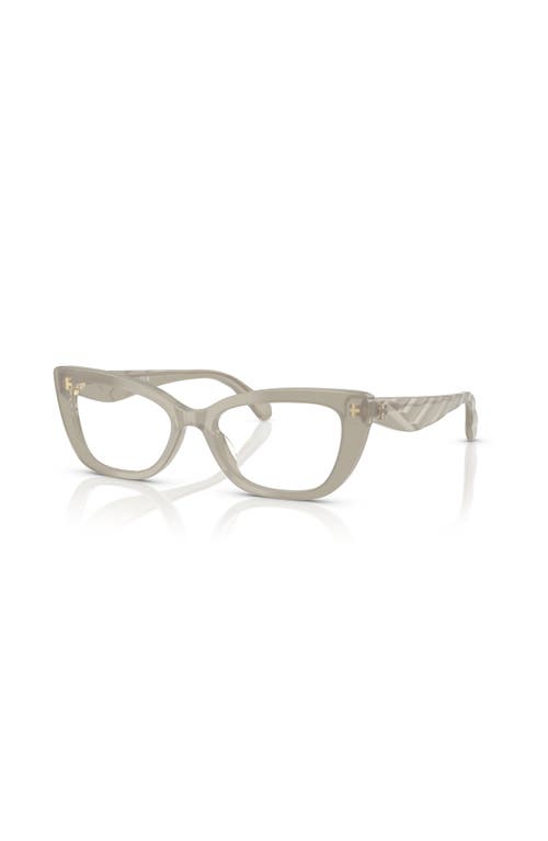 Tory Burch 52mm Cat Eye Optical Glasses In Gray