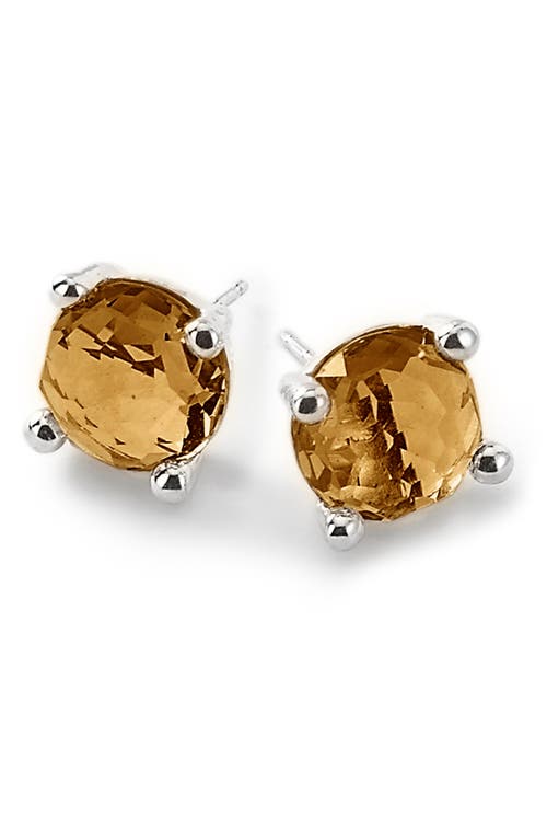 Ippolita Rock Candy Citrine Mini Stud Earrings in Cognac Citrine 