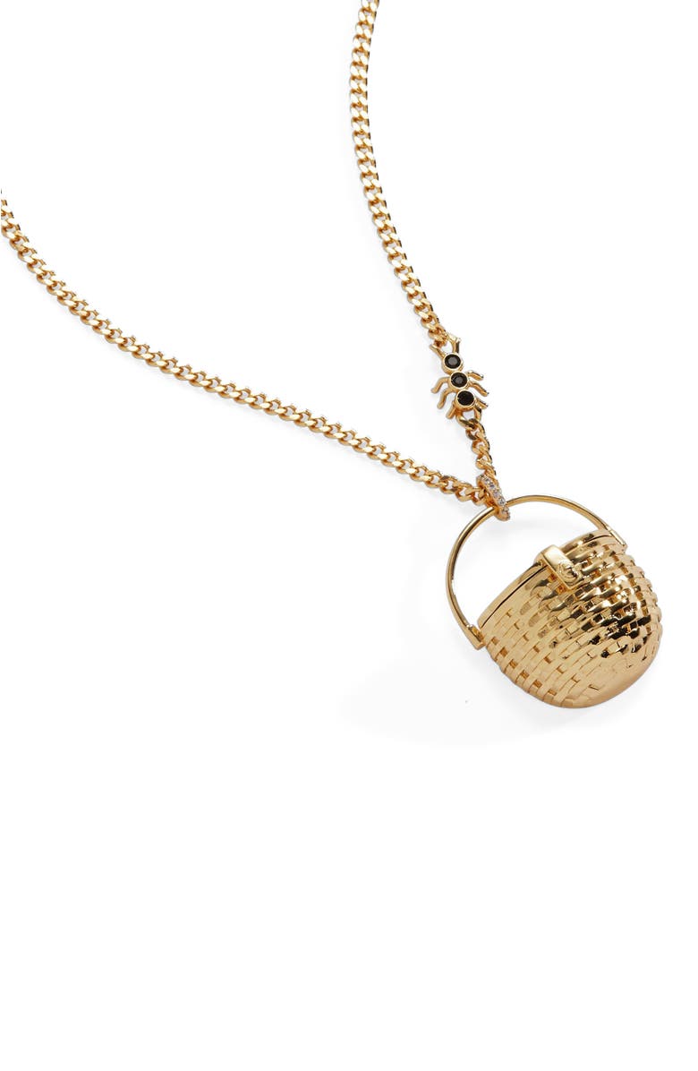 Alex and Ani Picnic Basket Pendant, Alternate, color, Gold