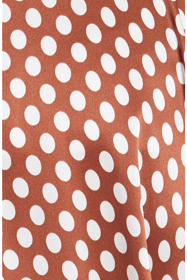 High Waist Dot Maxi Skirt, Alternate, color, BAKER DOT SMALL SIENNA