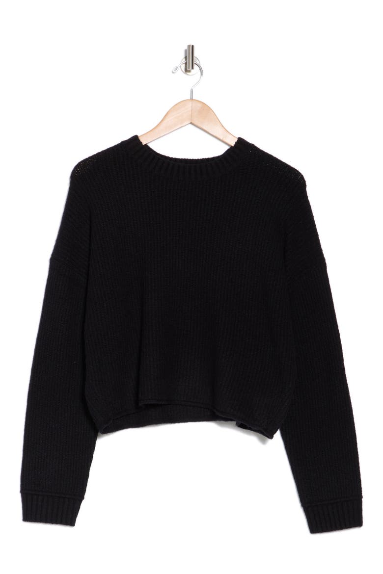 Cozy Crew Pullover Sweater, Alternate, color, BLACK