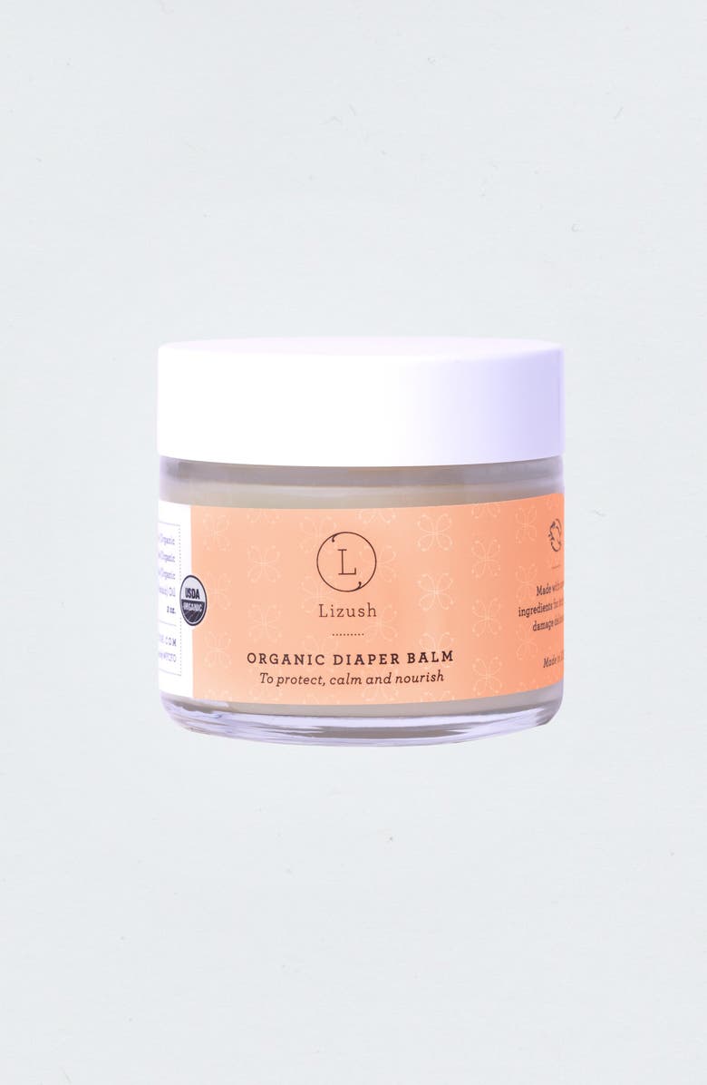 Lizush ORGANIC DIAPER BALM, Main, color, NO COLOR
