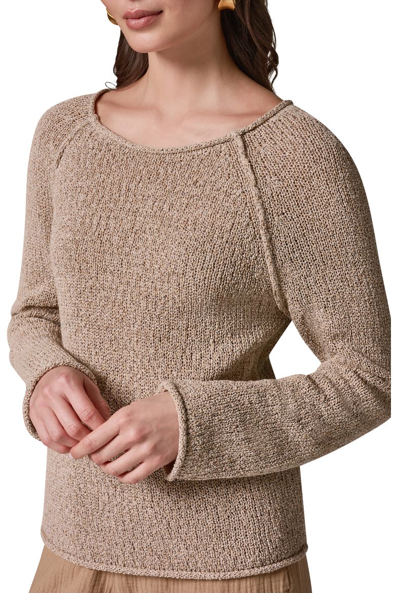 Easy Boat Neck Sweater, Alternate, color, FAWN MULTI
