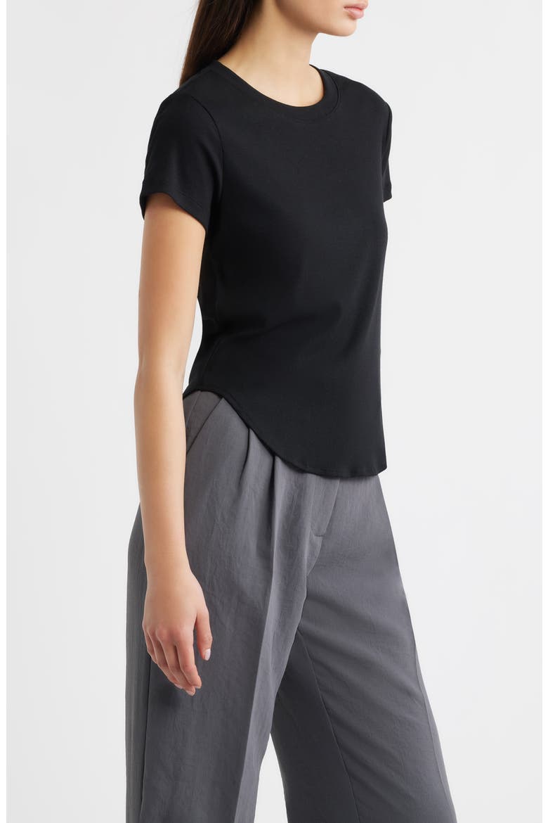 Crawford Short Sleeve Top, Alternate, color, BLACK