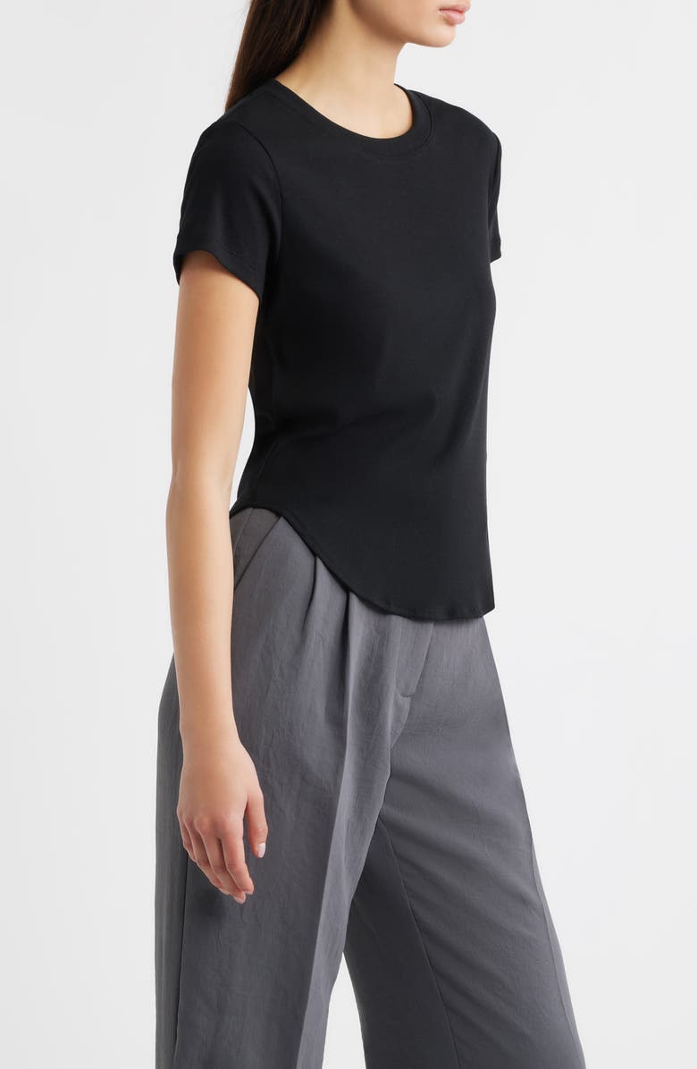 ARTLESS FOREVER Crawford Short Sleeve Top, Alternate, color, Black
