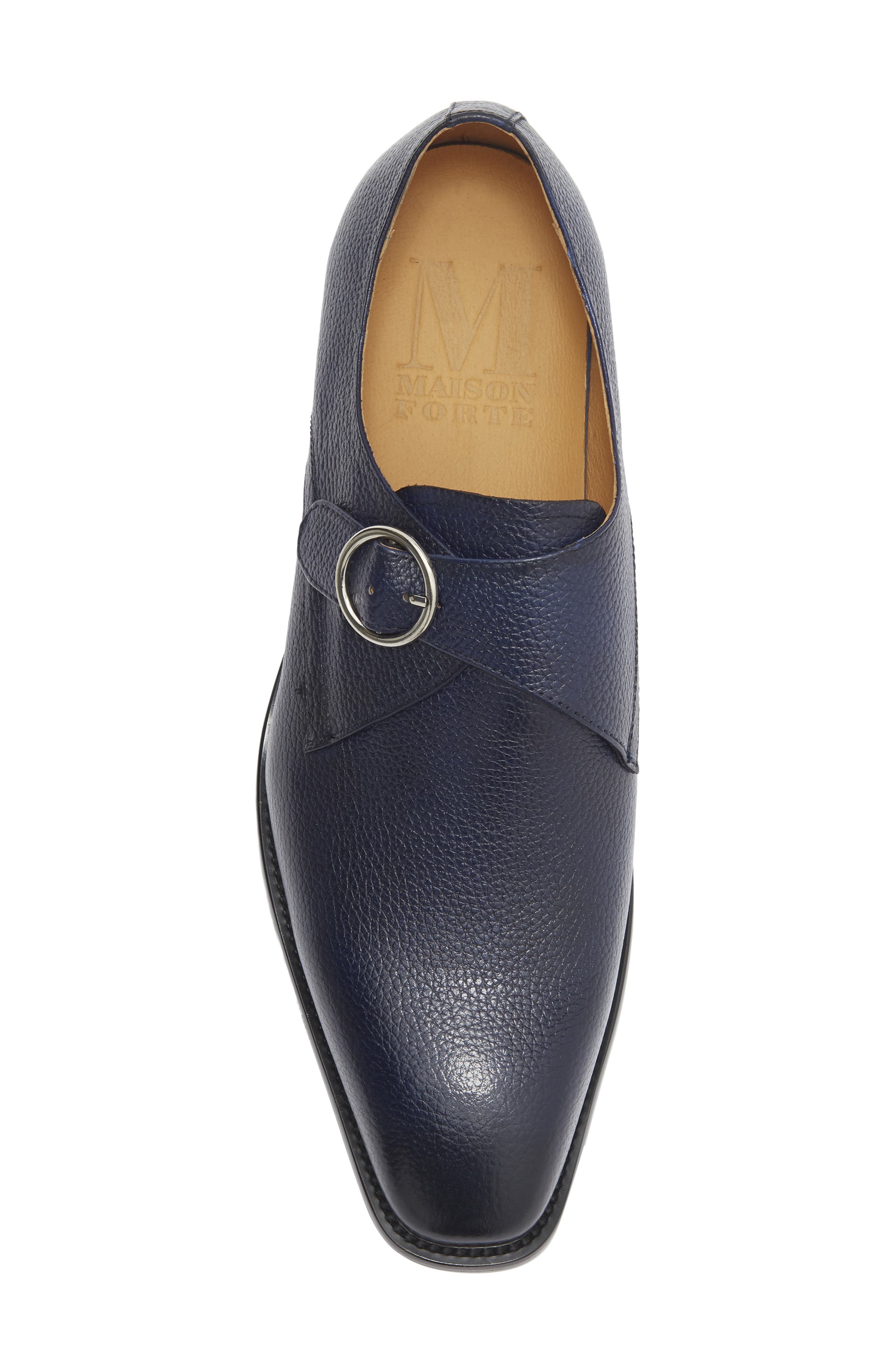 Maison Forte Vero Monk Shoe, Alternate, color, Navy