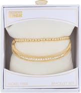 NORDSTROM RACK Set of 2 Metal Bead Bracelet