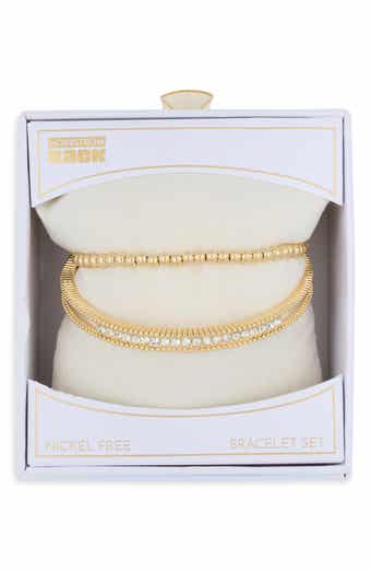 NORDSTROM RACK Set of 2 Metal Bead Bracelet