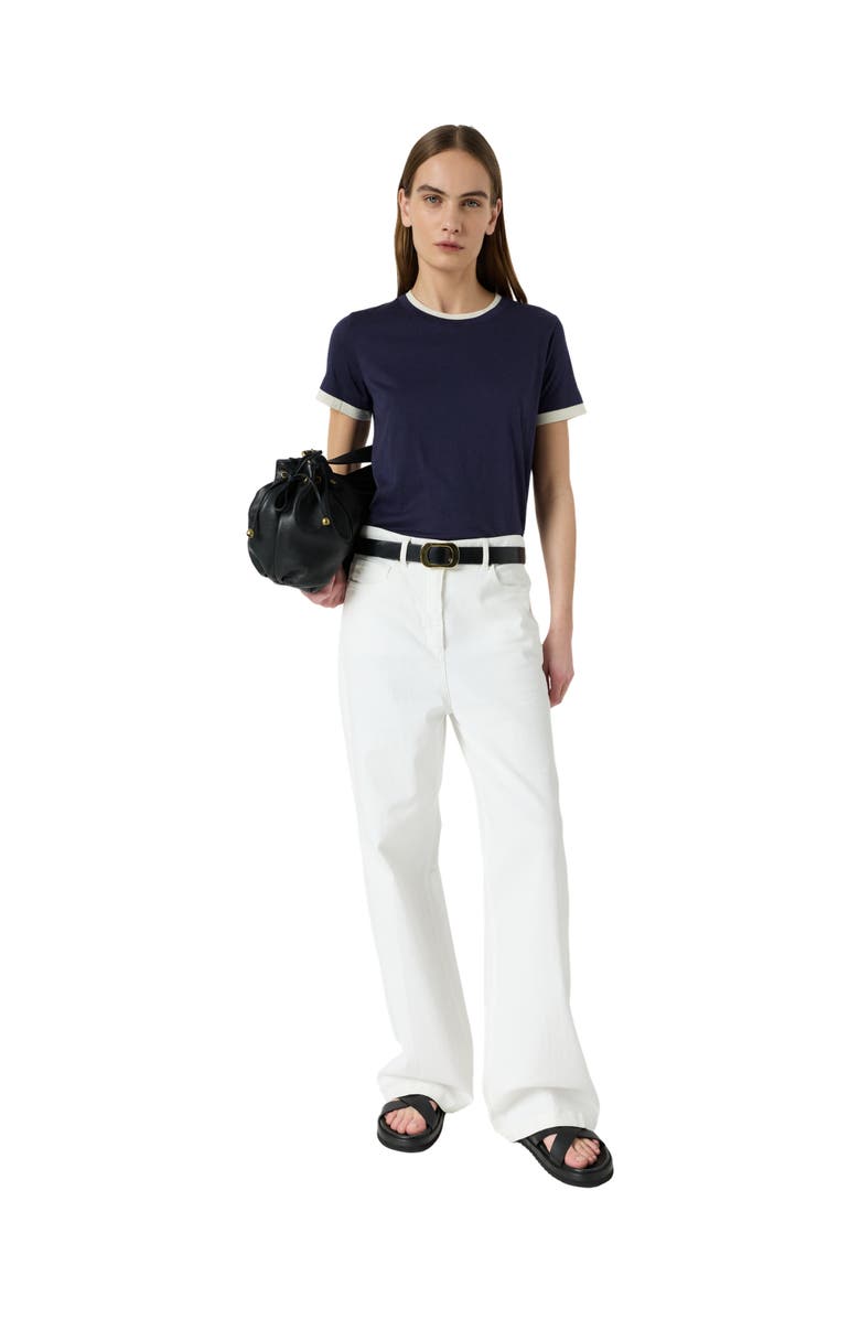 GERARD DAREL Mirabel Contrast Trim T-Shirt, Alternate, color, Navy Blue