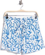 Bella Dahl Stamped Floral Print Ruffle Edge Shorts