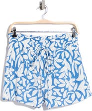 Bella Dahl Stamped Floral Print Ruffle Edge Shorts