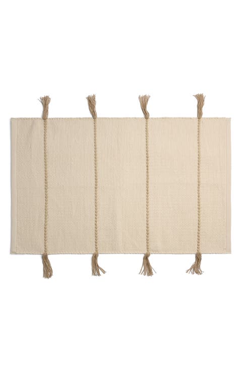 Tassel Organic Cotton Bath Mat