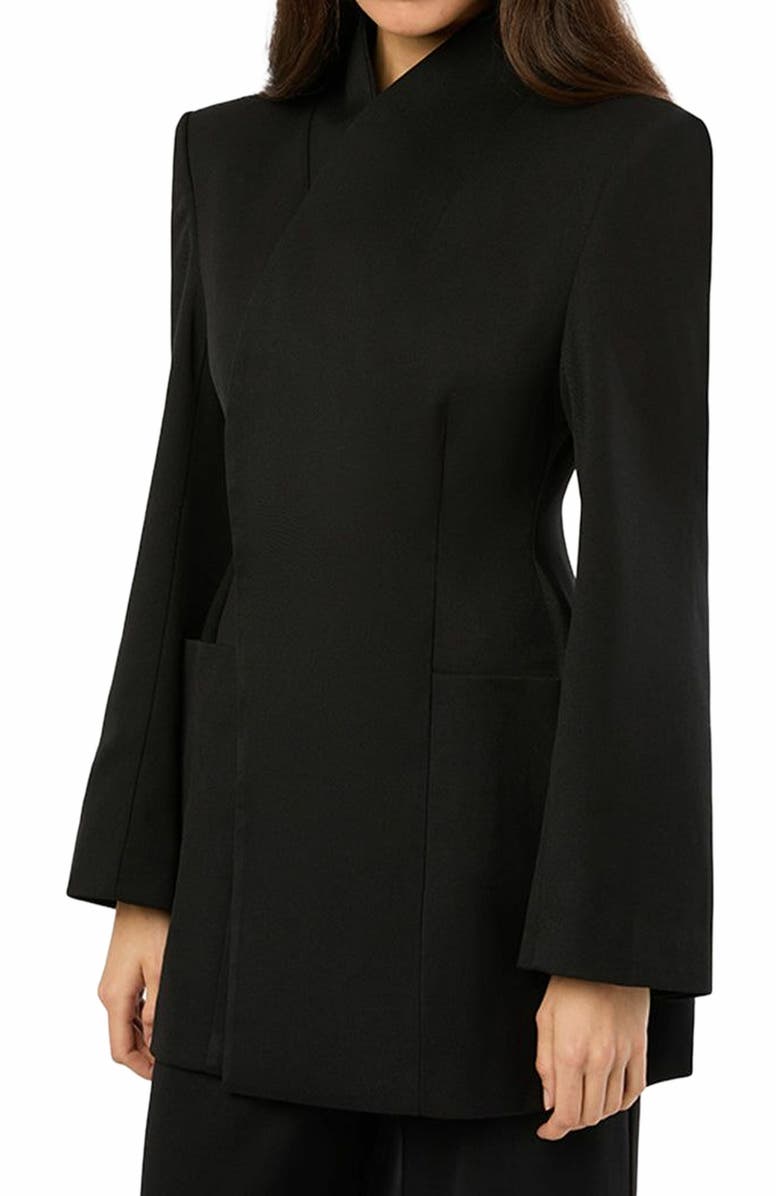 WeWoreWhat Hour Glass Blazer Jacket, Alternate, color, Black