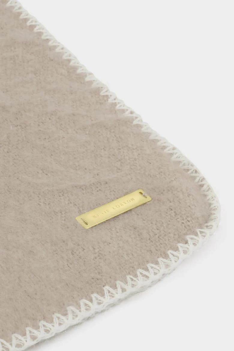 Whipstitch Scarf in Taupe, Alternate, color, Taupe