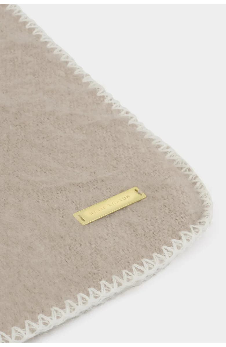 Katie Loxton Whipstitch Scarf in Taupe, Alternate, color, Taupe