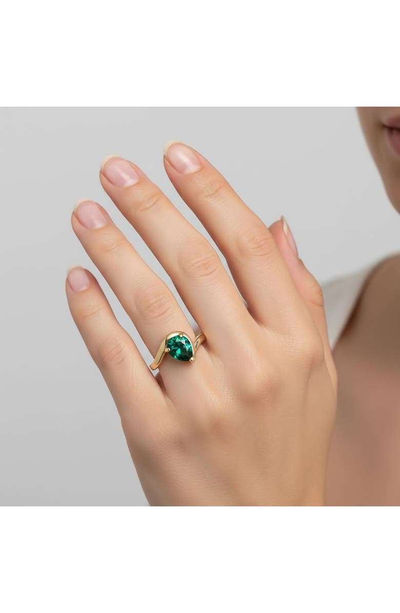 RIVKA FRIEDMAN Teardrop Stone Ring, Alternate, color, Emerald