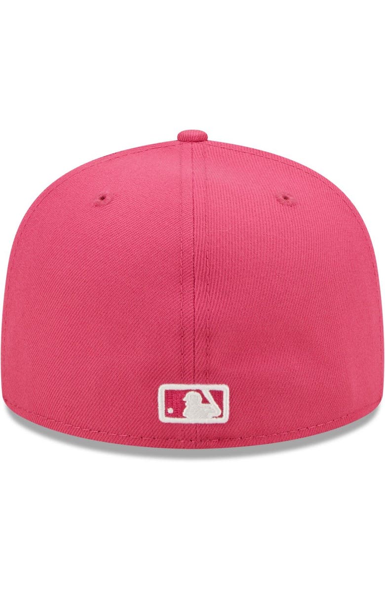 New Era Men's New Era Beetroot Los Angeles Dodgers Logo 59FIFTY Fitted Hat, Alternate, color, 
