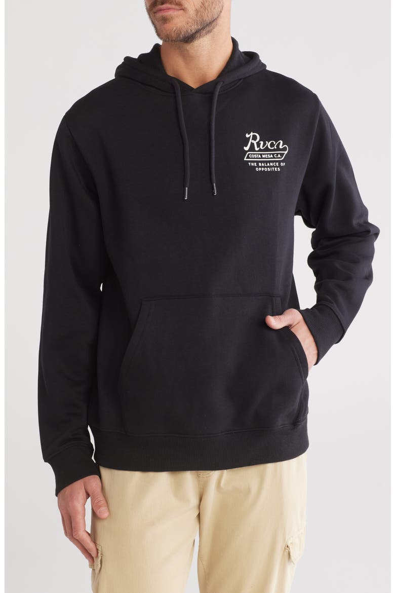 Oliver Graphic Print Hoodie, Main, color, BLACK