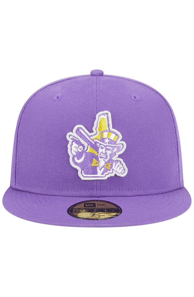 New Era Men's New Era Purple New Hampshire Fisher Cats Theme Nights New Hampshire Primaries Uncle Sam 59FIFTY Fitted Hat, Alternate, color, Purple