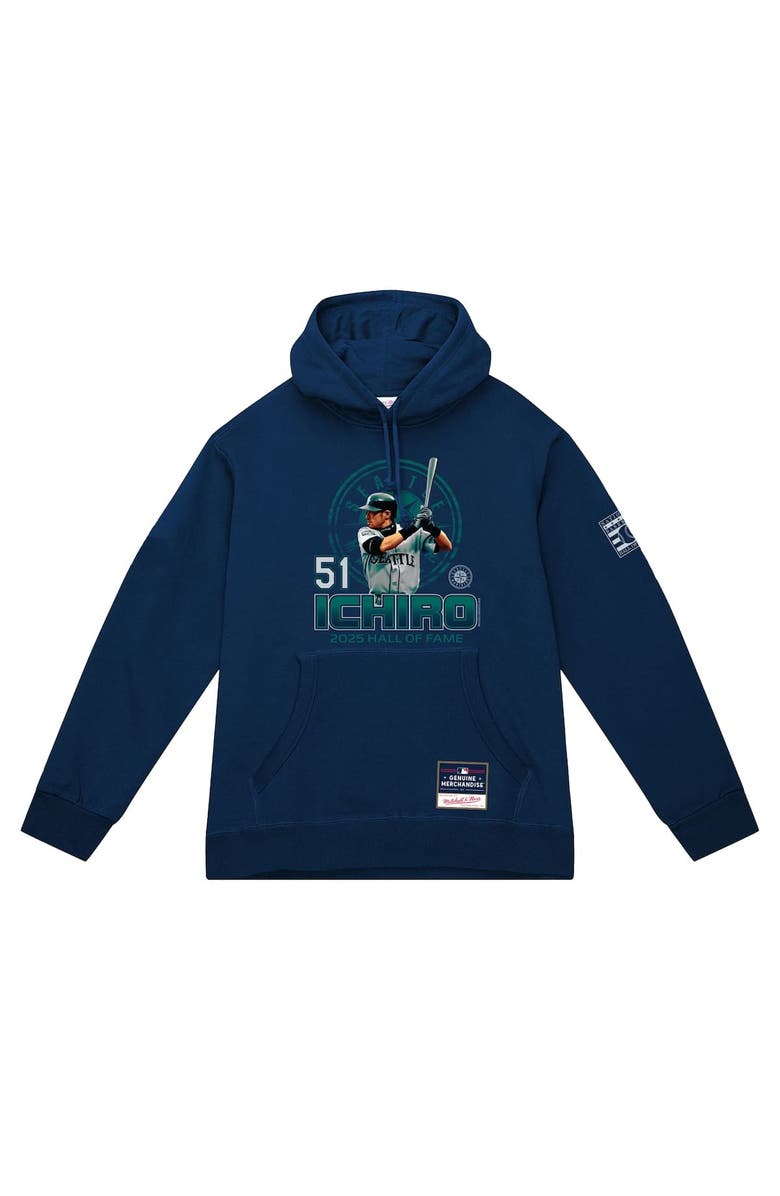 Mitchell & Ness Men's Mitchell & Ness Ichiro Suzuki Navy Seattle Mariners Hall of Fame Hitter Hoodie, Alternate, color, Navy