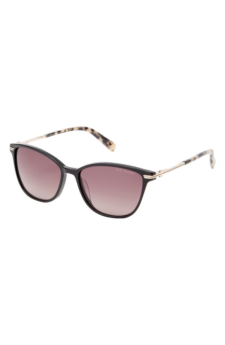 Ted Baker London 57mm Cat Eye Sunglasses, Alternate, color, Black