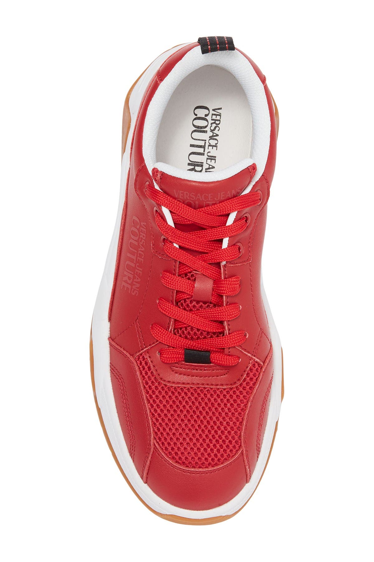 Versace Jeans Leather Low Top Sneaker, Alternate, color, 