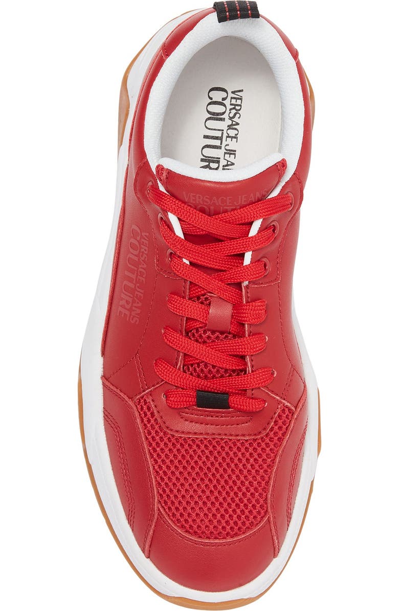 Versace Jeans Leather Low Top Sneaker, Alternate, color,