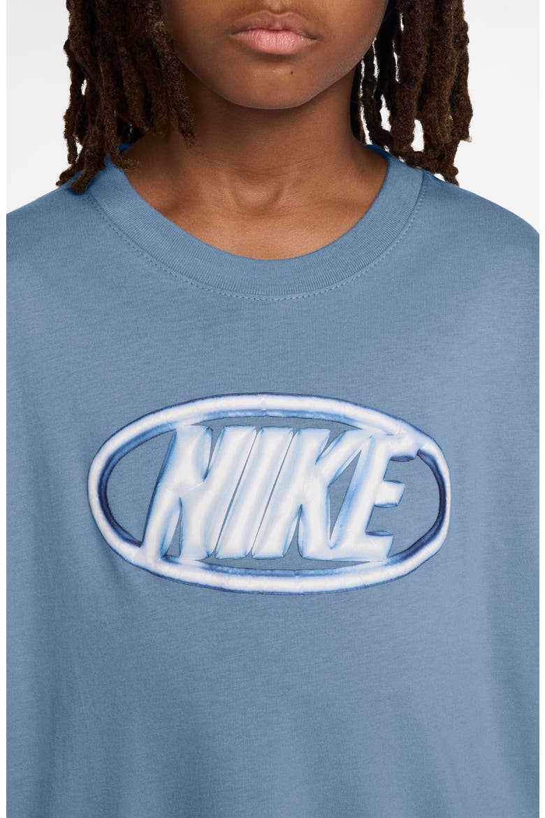 Kids' Sportswear Oval Logo Cotton Graphic T-Shirt, Alternate, color, WORK BLUE