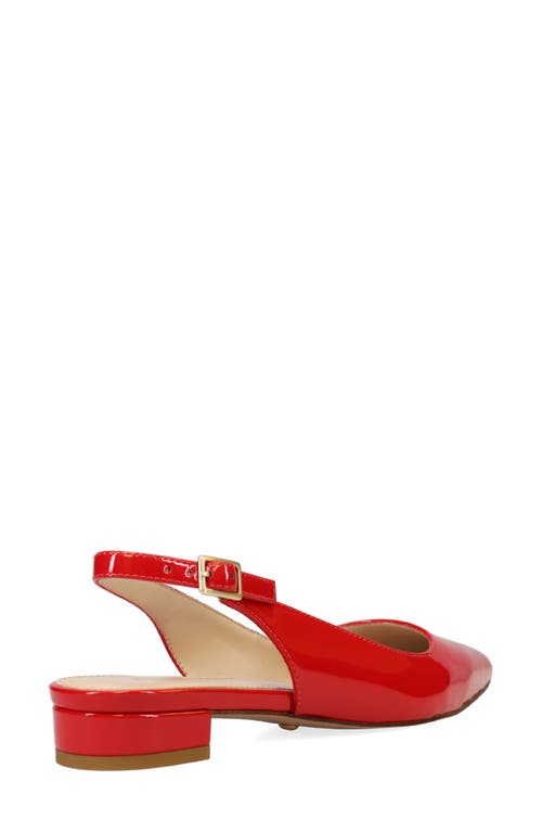 Pelle Moda Allin Pointed Toe Slingback Pump In Red