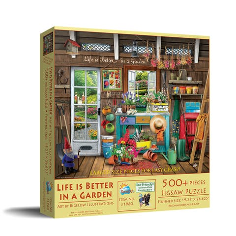 Life is Better in a Garden 500 piece Jigsaw Puzzle for Adults Large Pieces
