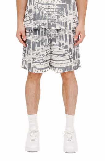 PURPLE BRAND Pull-On Graphic Sweat Shorts