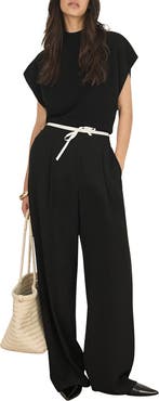 MINT VELVET Contrast Waist Wide Leg Trousers