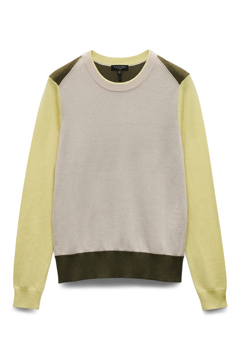 Taron Colorblock Wool Sweater, Main, color, OATMEAL MULTI