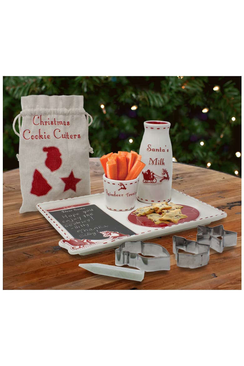 Santa's Milk & Cookies Set, Alternate, color, RED MULTI