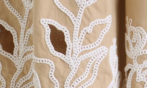 Cinq À Sept Maude Embroidered A-line Dress In Brown