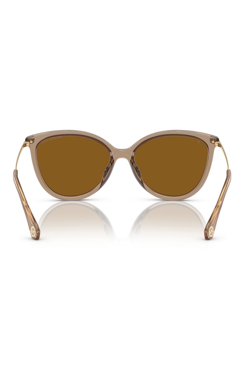 Dupont 58mm Polarized Cat Eye Sunglasses, Alternate, color, BROWN TRANSPARENT/ BROWN POLAR